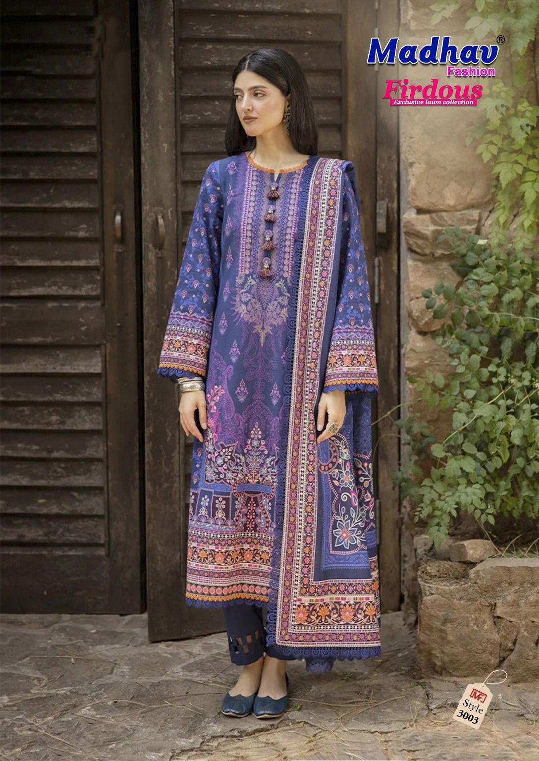 Firdous Vol 3 by Madhav Lawn Cotton Printed Dress Material Surat Wholesale Market
